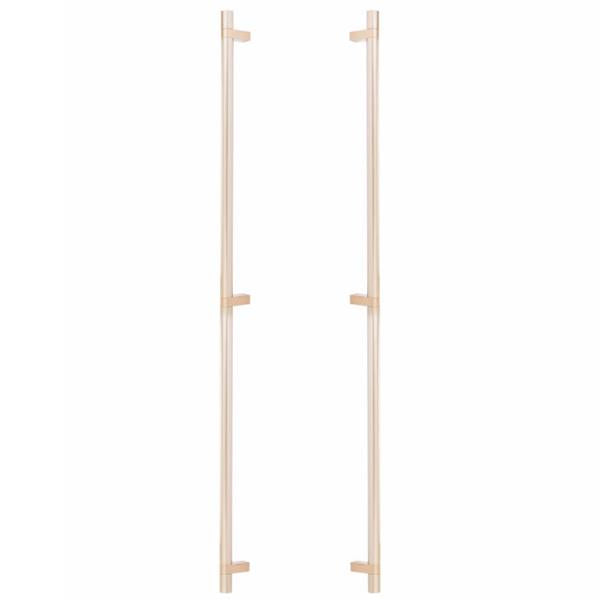 Emtek - Glass Shower Door Back to Back, Select Bar Appliance Pull 36 Inch C-C, Rectangular Bar Stem, Smooth Bar