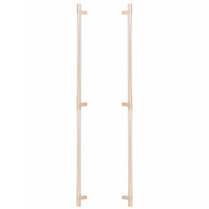 Emtek - Glass Shower Door Back to Back, Select Bar Appliance Pull 36 Inch C-C, Rectangular Bar Stem, Smooth Bar