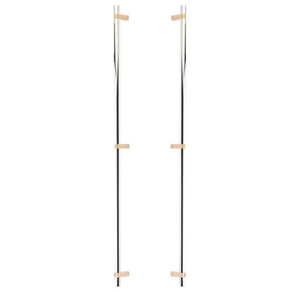 Emtek - Back to Back, Select Bar Appliance Pull 36 Inch C-C, Rectangular Bar Stem, Smooth Bar