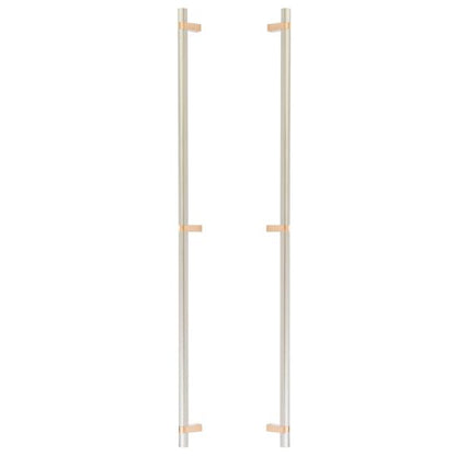 Emtek - Back to Back, Select Bar Appliance Pull 36 Inch C-C, Rectangular Bar Stem, Smooth Bar