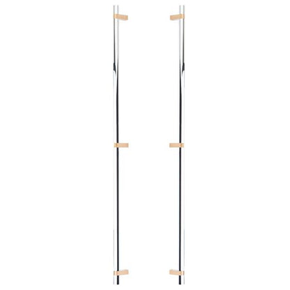 Emtek - Glass Shower Door Back to Back, Select Bar Appliance Pull 36 Inch C-C, Rectangular Bar Stem, Smooth Bar