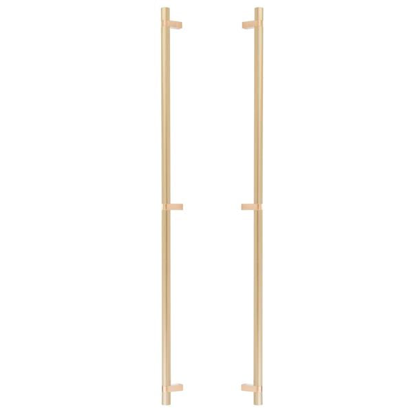 Emtek - Back to Back, Select Bar Appliance Pull 36 Inch C-C, Rectangular Bar Stem, Smooth Bar