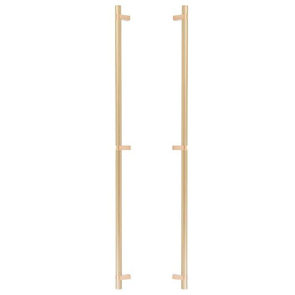 Emtek - Glass Shower Door Back to Back, Select Bar Appliance Pull 36 Inch C-C, Rectangular Bar Stem, Smooth Bar