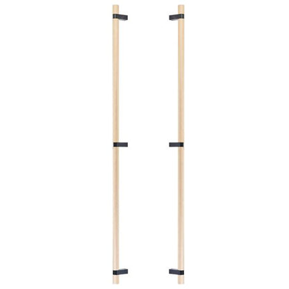 Emtek - Glass Shower Door Back to Back, Select Bar Appliance Pull 36 Inch C-C, Rectangular Bar Stem, Knurled Bar