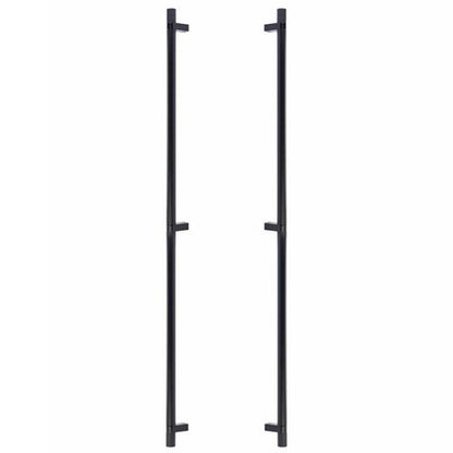 Emtek - Back to Back, Select Bar Appliance Pull 36 Inch C-C, Rectangular Bar Stem, Knurled Bar