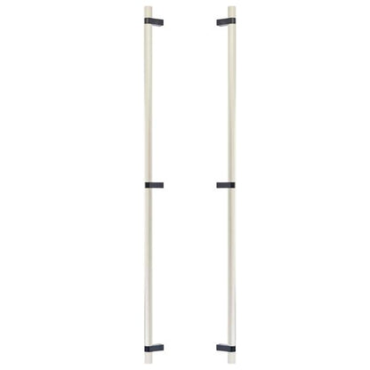 Emtek - Glass Shower Door Back to Back, Select Bar Appliance Pull 36 Inch C-C, Rectangular Bar Stem, Knurled Bar
