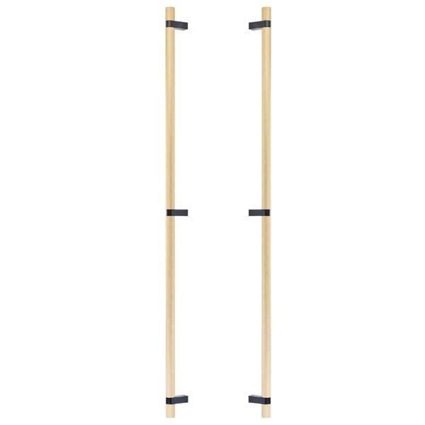 Emtek - Back to Back, Select Bar Appliance Pull 36 Inch C-C, Rectangular Bar Stem, Knurled Bar