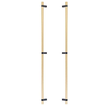 Emtek - Back to Back, Select Bar Appliance Pull 36 Inch C-C, Rectangular Bar Stem, Knurled Bar