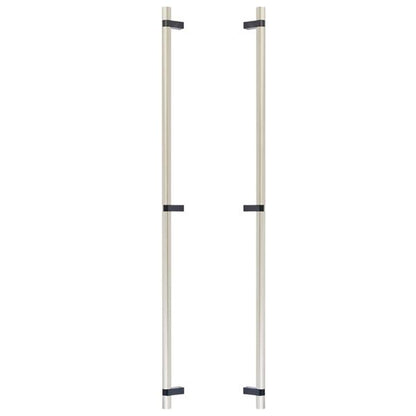 Emtek - Glass Shower Door Back to Back, Select Bar Appliance Pull 36 Inch C-C, Rectangular Bar Stem, Smooth Bar