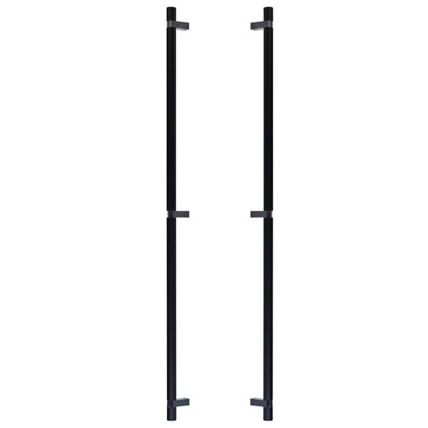 Emtek - Glass Shower Door Back to Back, Select Bar Appliance Pull 36 Inch C-C, Rectangular Bar Stem, Smooth Bar
