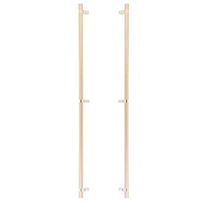 Emtek - Glass Shower Door Back to Back, Select Bar Appliance Pull 36 Inch C-C, Rectangular Bar Stem, Knurled Bar