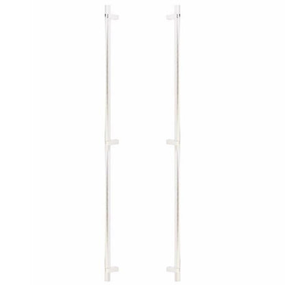 Emtek - Glass Shower Door Back to Back, Select Bar Appliance Pull 36 Inch C-C, Rectangular Bar Stem, Knurled Bar