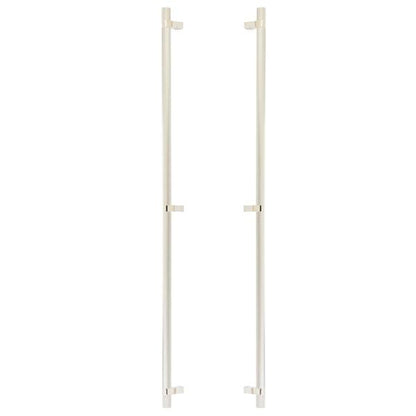 Emtek - Back to Back, Select Bar Appliance Pull 36 Inch C-C, Rectangular Bar Stem, Knurled Bar
