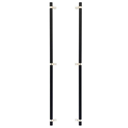 Emtek - Back to Back, Select Bar Appliance Pull 36 Inch C-C, Rectangular Bar Stem, Knurled Bar