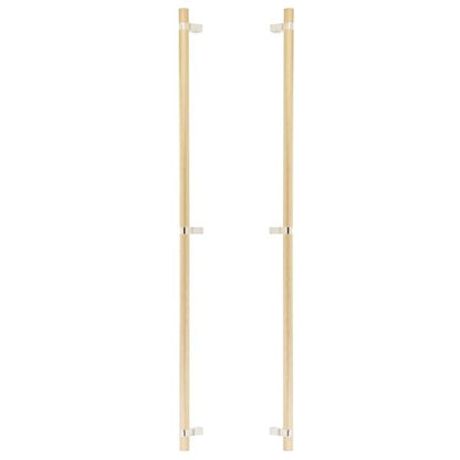 Emtek - Glass Shower Door Back to Back, Select Bar Appliance Pull 36 Inch C-C, Rectangular Bar Stem, Knurled Bar
