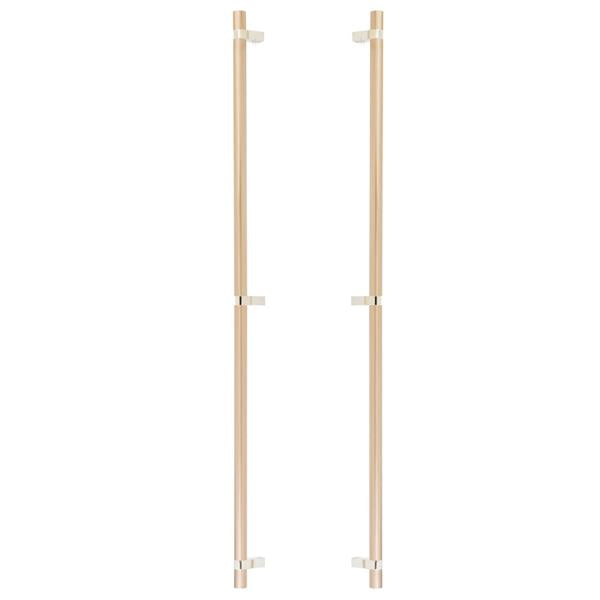 Emtek - Back to Back, Select Bar Appliance Pull 36 Inch C-C, Rectangular Bar Stem, Smooth Bar