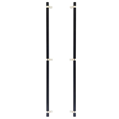 Emtek - Glass Shower Door Back to Back, Select Bar Appliance Pull 36 Inch C-C, Rectangular Bar Stem, Smooth Bar