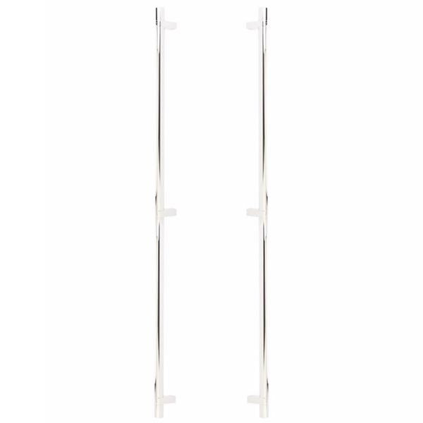 Emtek - Glass Shower Door Back to Back, Select Bar Appliance Pull 36 Inch C-C, Rectangular Bar Stem, Smooth Bar