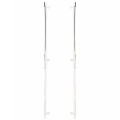 Emtek - Glass Shower Door Back to Back, Select Bar Appliance Pull 36 Inch C-C, Rectangular Bar Stem, Smooth Bar