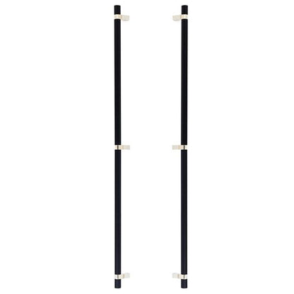 Emtek - Glass Shower Door Back to Back, Select Bar Appliance Pull 36 Inch C-C, Rectangular Bar Stem, Smooth Bar