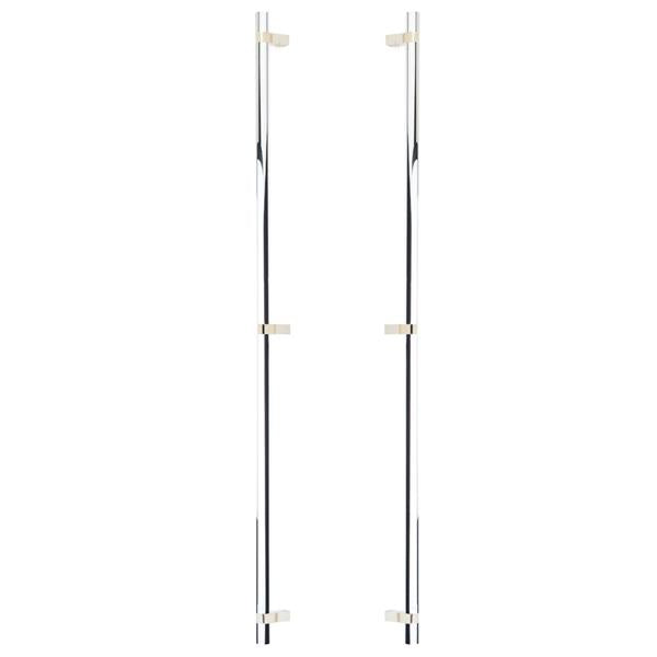 Emtek - Glass Shower Door Back to Back, Select Bar Appliance Pull 36 Inch C-C, Rectangular Bar Stem, Smooth Bar