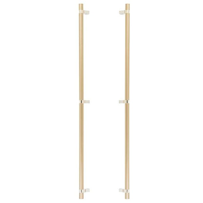 Emtek - Glass Shower Door Back to Back, Select Bar Appliance Pull 36 Inch C-C, Rectangular Bar Stem, Smooth Bar