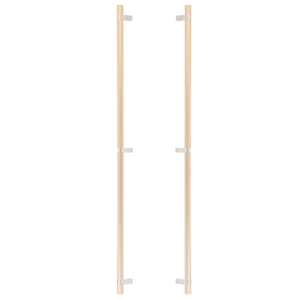 Emtek - Back to Back, Select Bar Appliance Pull 36 Inch C-C, Rectangular Bar Stem, Knurled Bar