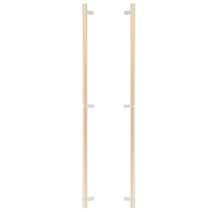 Emtek - Back to Back, Select Bar Appliance Pull 36 Inch C-C, Rectangular Bar Stem, Knurled Bar