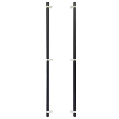 Emtek - Back to Back, Select Bar Appliance Pull 36 Inch C-C, Rectangular Bar Stem, Knurled Bar