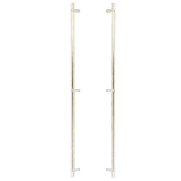 Emtek - Back to Back, Select Bar Appliance Pull 36 Inch C-C, Rectangular Bar Stem, Knurled Bar