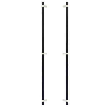 Emtek - Back to Back, Select Bar Appliance Pull 36 Inch C-C, Rectangular Bar Stem, Knurled Bar