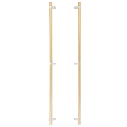 Emtek - Glass Shower Door Back to Back, Select Bar Appliance Pull 36 Inch C-C, Rectangular Bar Stem, Knurled Bar