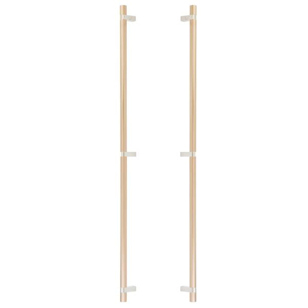 Emtek - Back to Back, Select Bar Appliance Pull 36 Inch C-C, Rectangular Bar Stem, Smooth Bar