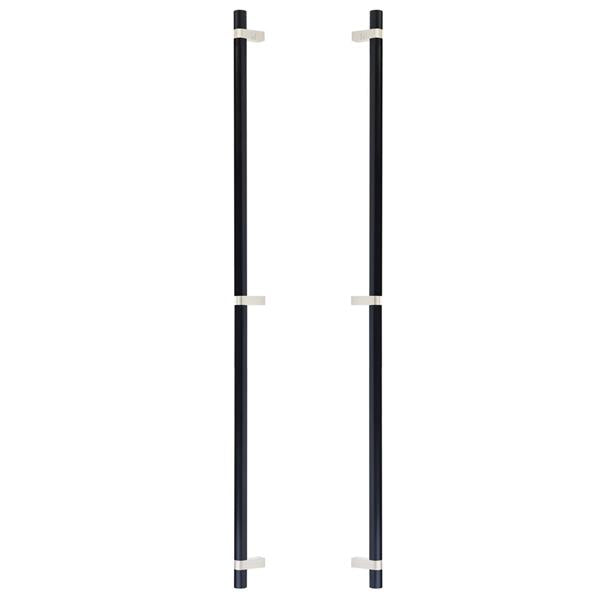 Emtek - Glass Shower Door Back to Back, Select Bar Appliance Pull 36 Inch C-C, Rectangular Bar Stem, Smooth Bar