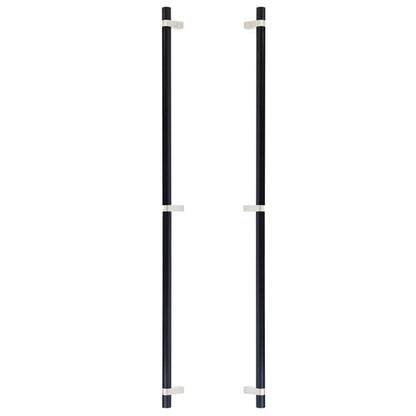 Emtek - Glass Shower Door Back to Back, Select Bar Appliance Pull 36 Inch C-C, Rectangular Bar Stem, Smooth Bar