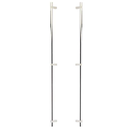 Emtek - Glass Shower Door Back to Back, Select Bar Appliance Pull 36 Inch C-C, Rectangular Bar Stem, Smooth Bar