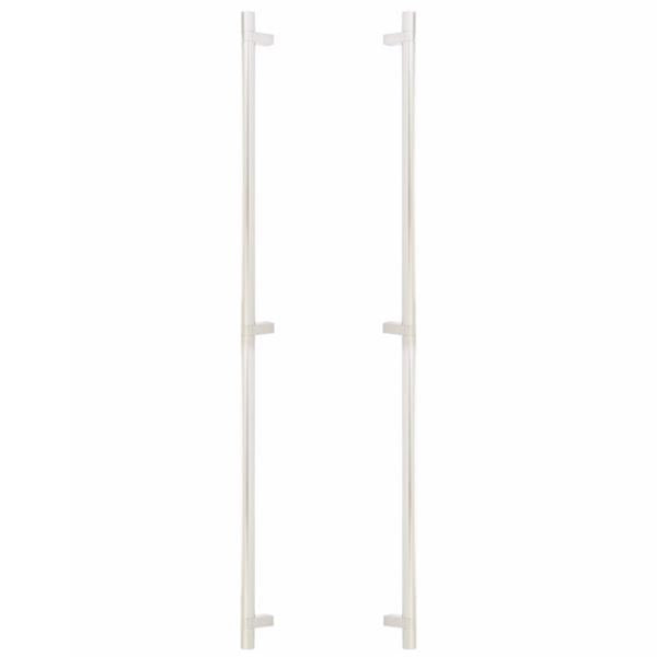 Emtek - Glass Shower Door Back to Back, Select Bar Appliance Pull 36 Inch C-C, Rectangular Bar Stem, Smooth Bar
