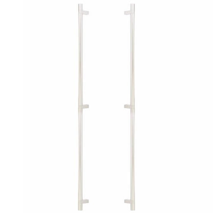 Emtek - Glass Shower Door Back to Back, Select Bar Appliance Pull 36 Inch C-C, Rectangular Bar Stem, Smooth Bar