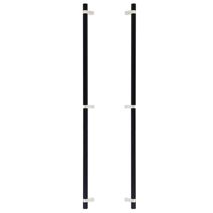 Emtek - Glass Shower Door Back to Back, Select Bar Appliance Pull 36 Inch C-C, Rectangular Bar Stem, Smooth Bar