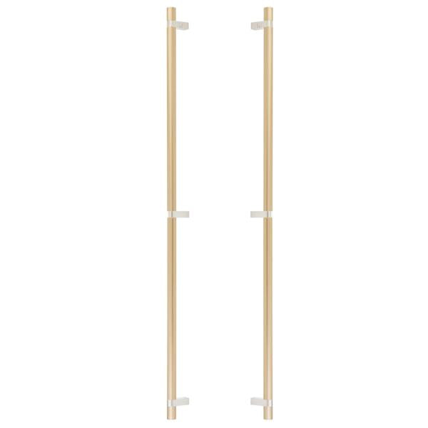Emtek - Back to Back, Select Bar Appliance Pull 36 Inch C-C, Rectangular Bar Stem, Smooth Bar