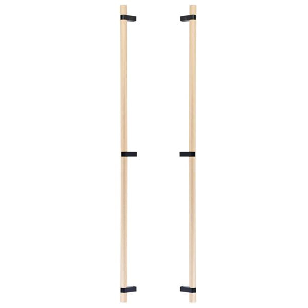Emtek - Back to Back, Select Bar Appliance Pull 36 Inch C-C, Rectangular Bar Stem, Knurled Bar