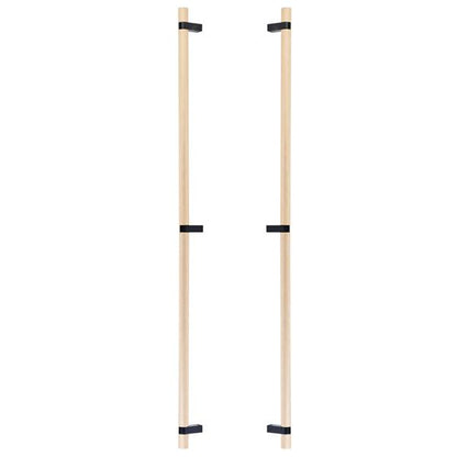 Emtek - Glass Shower Door Back to Back, Select Bar Appliance Pull 36 Inch C-C, Rectangular Bar Stem, Knurled Bar