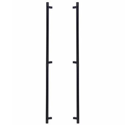 Emtek - Back to Back, Select Bar Appliance Pull 36 Inch C-C, Rectangular Bar Stem, Knurled Bar