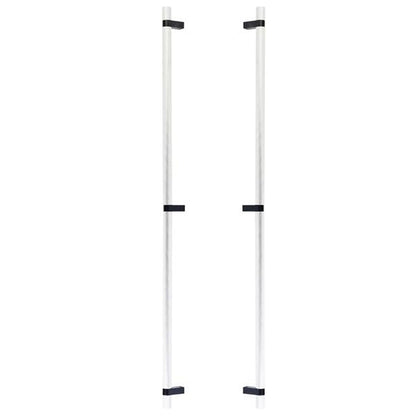 Emtek - Glass Shower Door Back to Back, Select Bar Appliance Pull 36 Inch C-C, Rectangular Bar Stem, Knurled Bar