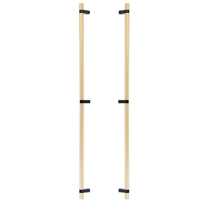 Emtek - Back to Back, Select Bar Appliance Pull 36 Inch C-C, Rectangular Bar Stem, Knurled Bar