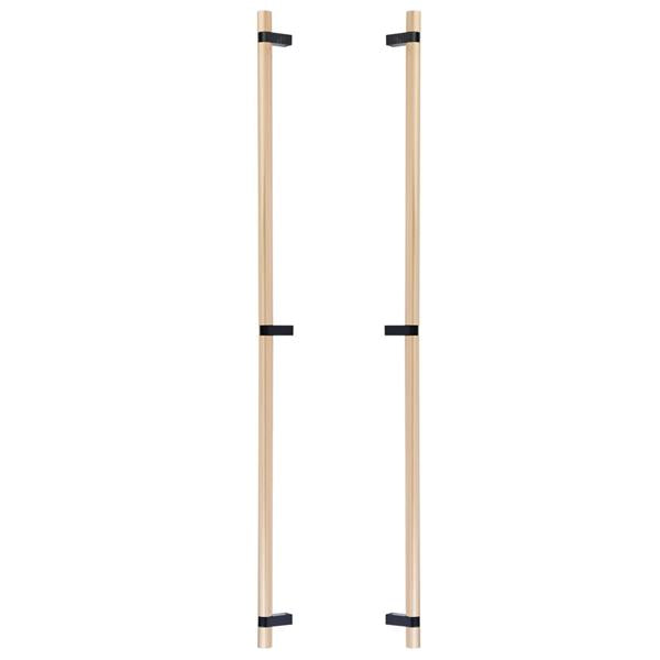Emtek - Glass Shower Door Back to Back, Select Bar Appliance Pull 36 Inch C-C, Rectangular Bar Stem, Smooth Bar