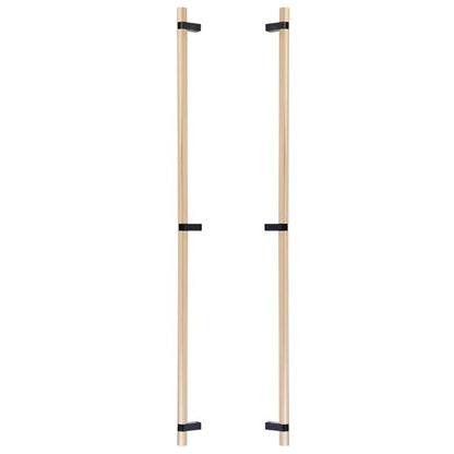 Emtek - Glass Shower Door Back to Back, Select Bar Appliance Pull 36 Inch C-C, Rectangular Bar Stem, Smooth Bar