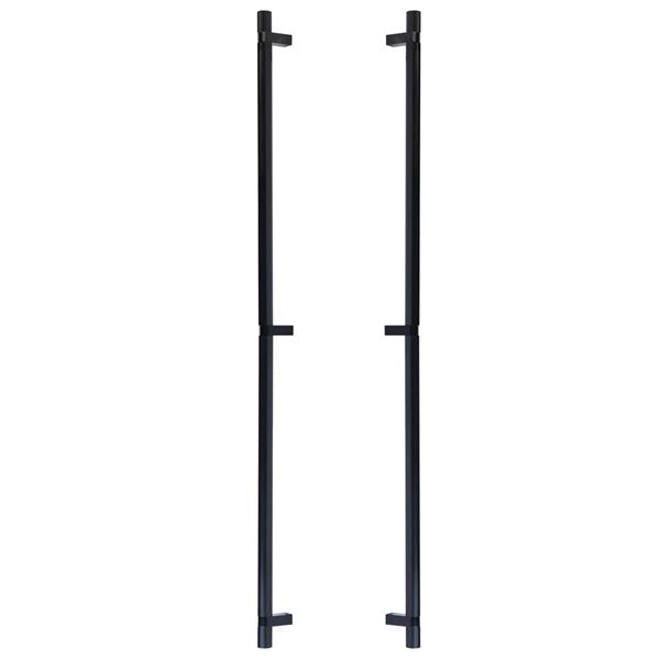 Emtek - Back to Back, Select Bar Appliance Pull 36 Inch C-C, Rectangular Bar Stem, Smooth Bar