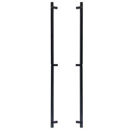 Emtek - Glass Shower Door Back to Back, Select Bar Appliance Pull 36 Inch C-C, Rectangular Bar Stem, Smooth Bar