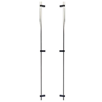 Emtek - Glass Shower Door Back to Back, Select Bar Appliance Pull 36 Inch C-C, Rectangular Bar Stem, Smooth Bar